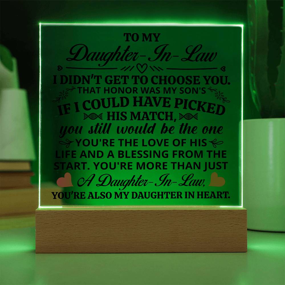 To My Daughter-in-Law Honor – Acrylic Square — product image 7