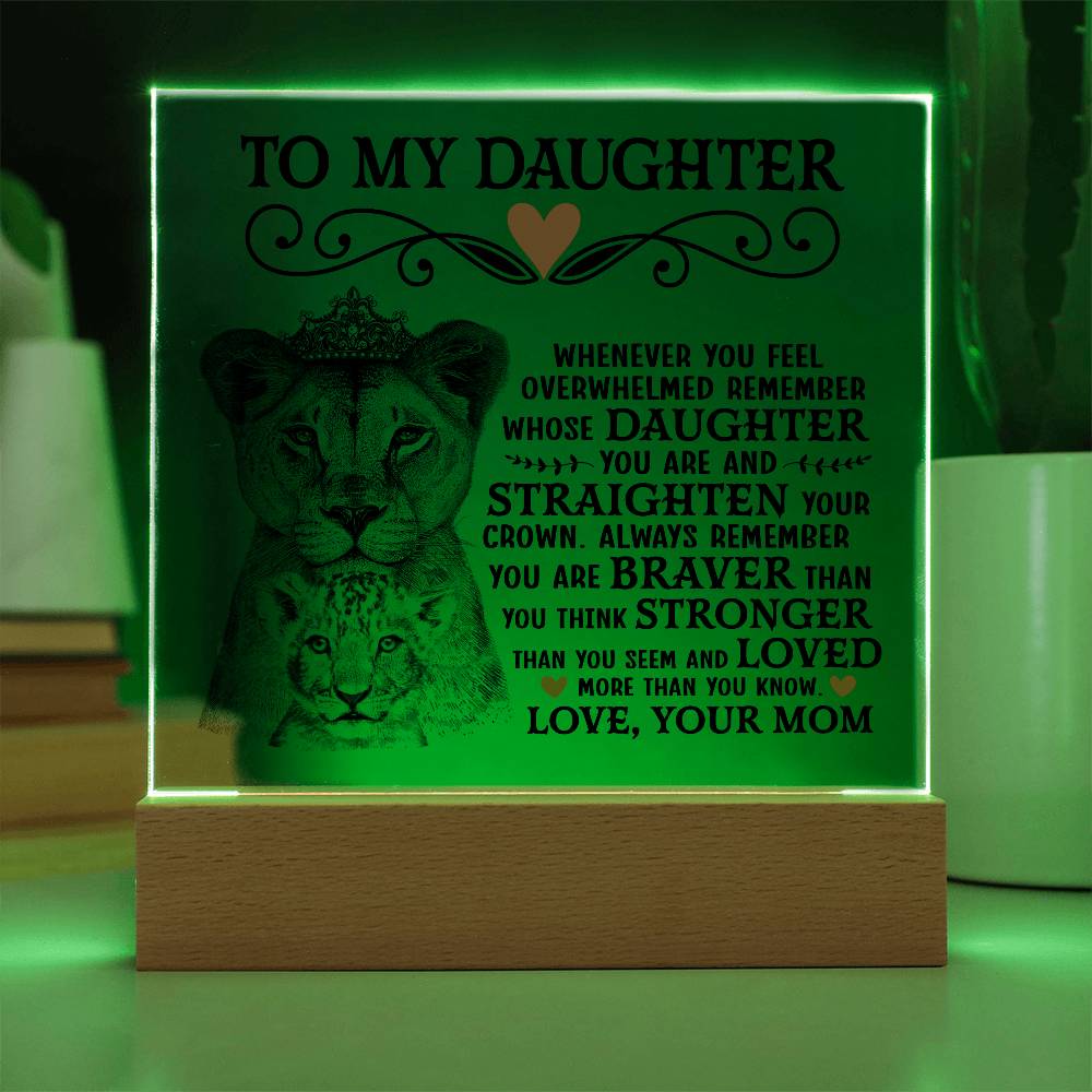 To My Daughter Lion Crown – Acrylic Square — product image 7