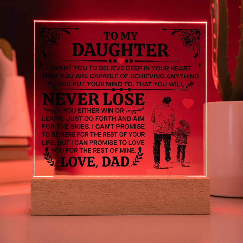 To My Daughter Promise – Acrylic Square — product image 8
