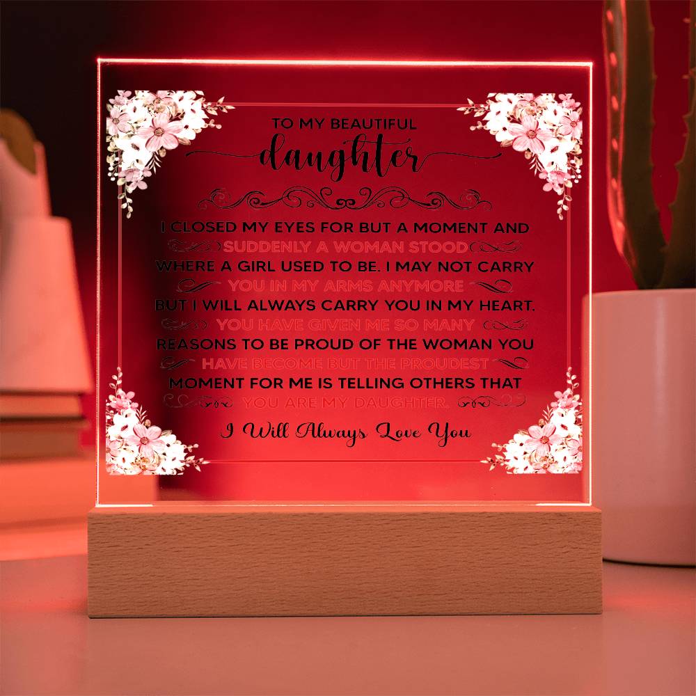 To My Beautiful Daughter – Acrylic Square — product image 9