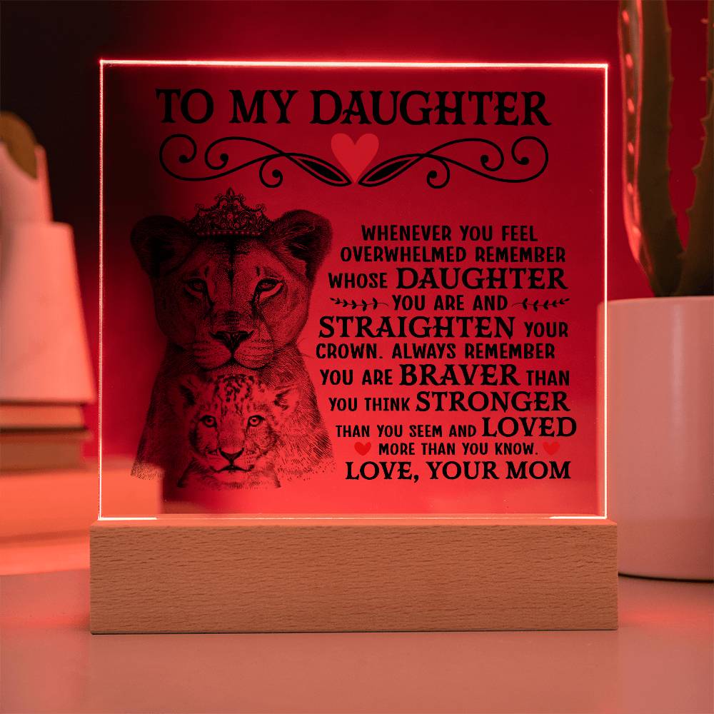 To My Daughter Lion Crown – Acrylic Square — product image 11