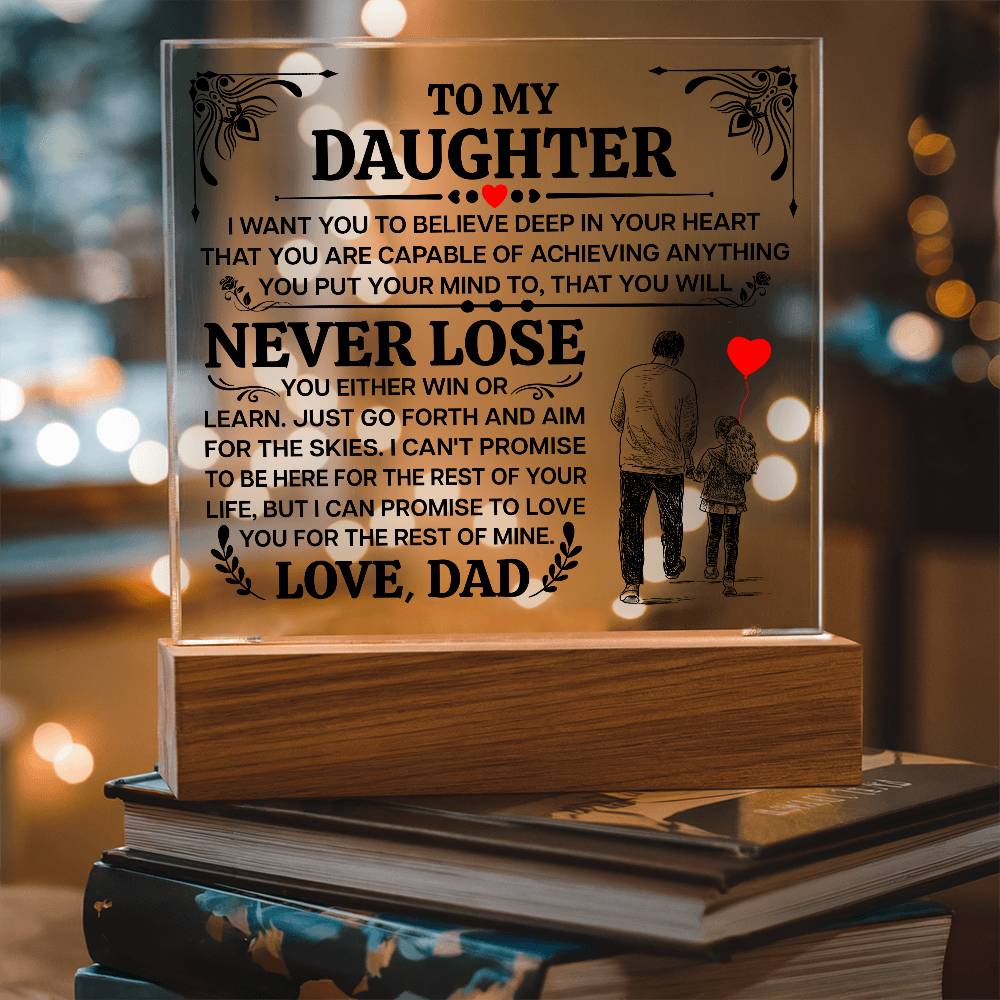 To My Daughter Promise – Acrylic Square — product image 6