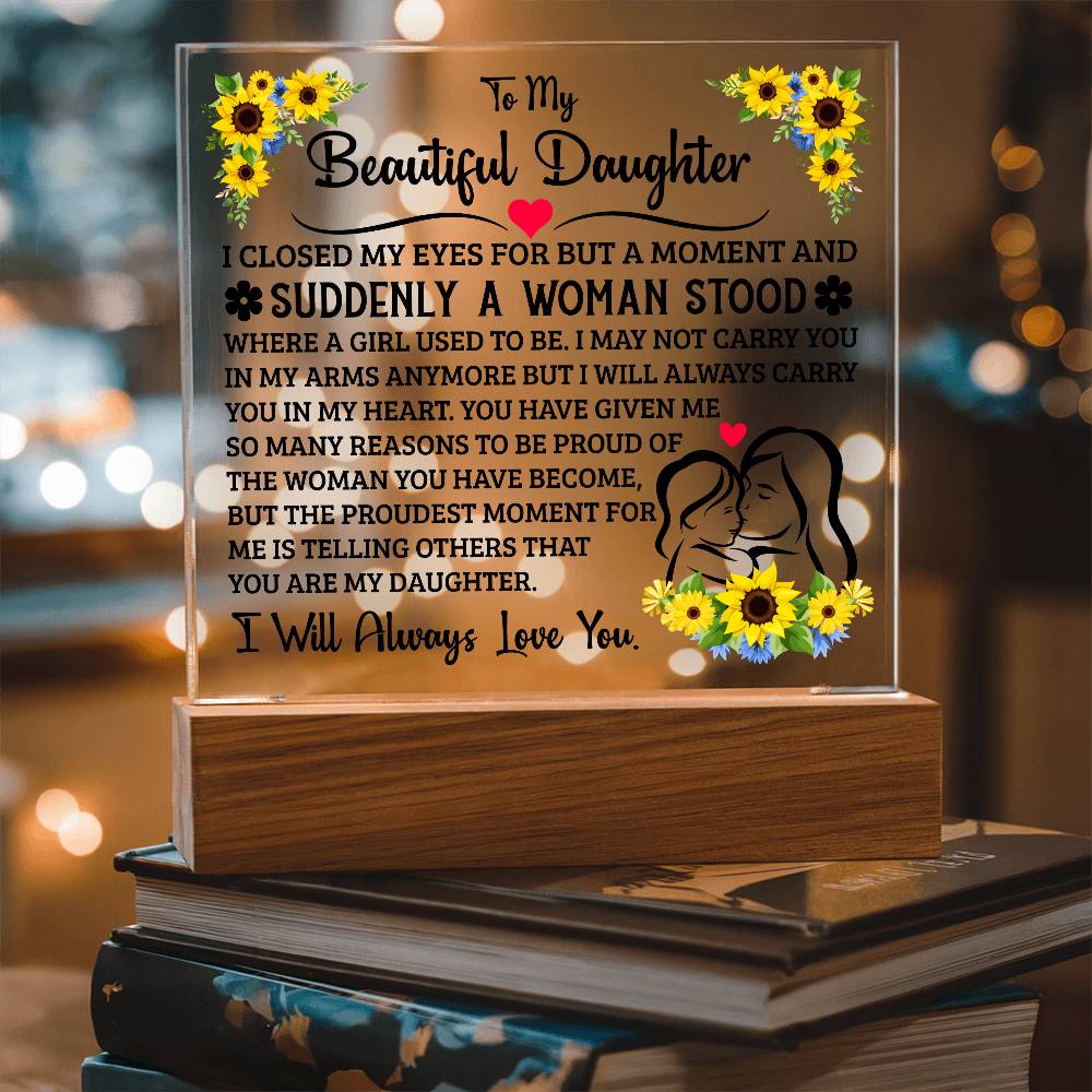 To My Daughter – Acrylic Square — product image 4