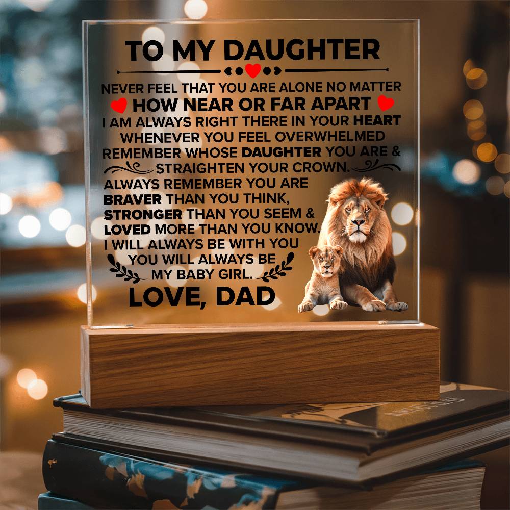 To My Daughter Braver – Acrylic Square — product image 6