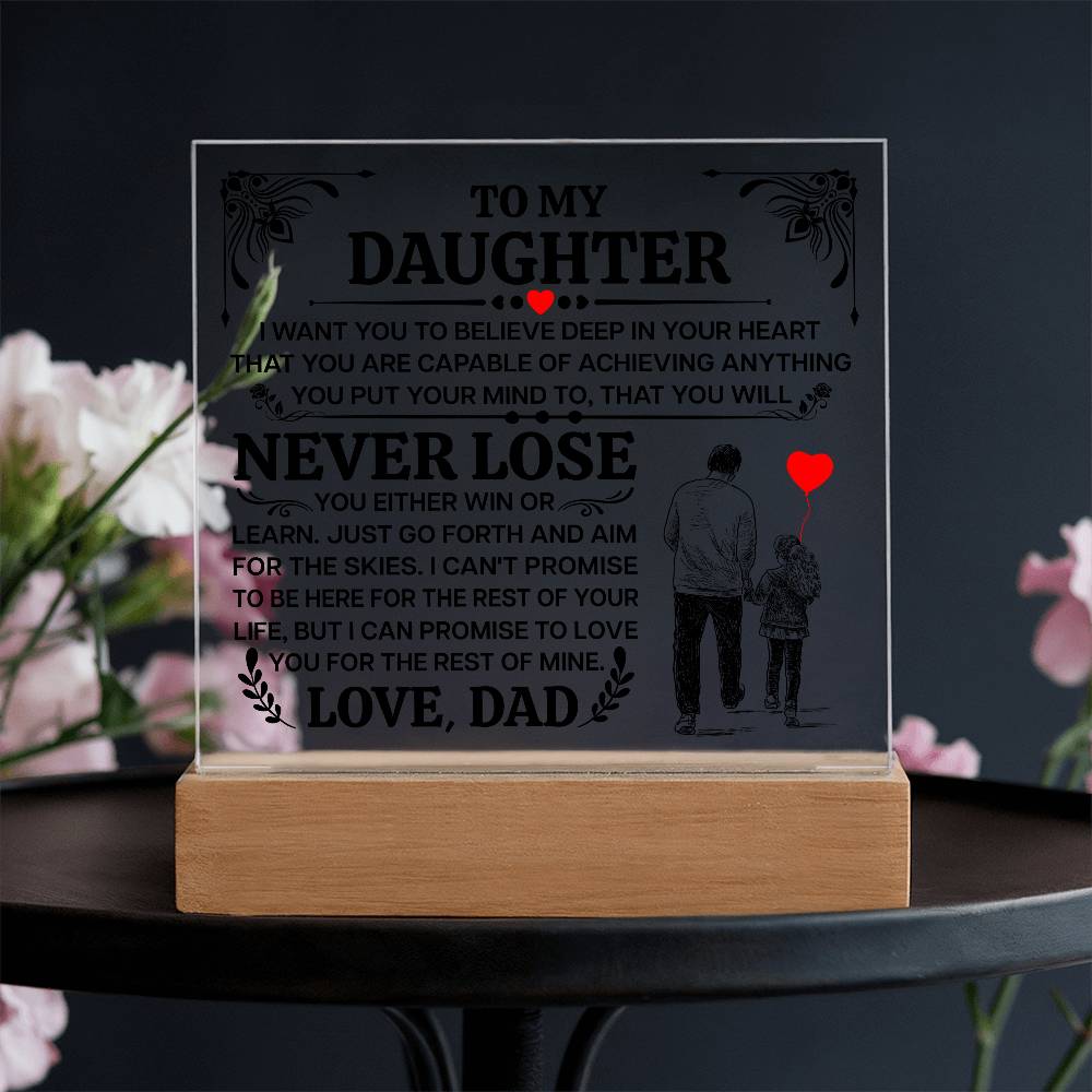 To My Daughter Promise – Acrylic Square — product image 7