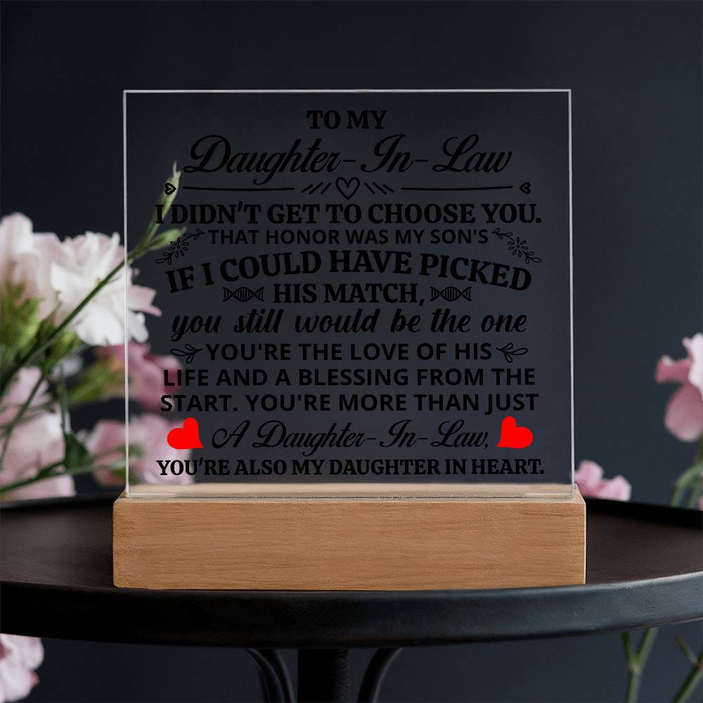 To My Daughter-in-Law Honor – Acrylic Square — product image 8