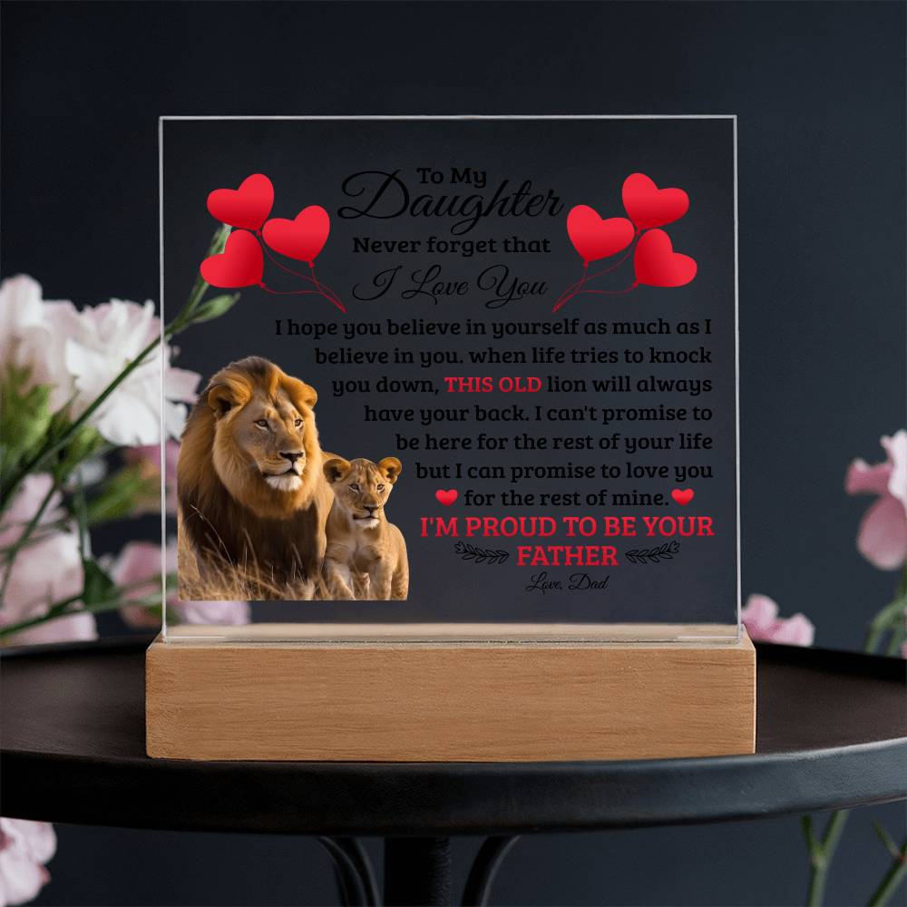 To My Daughter Old Lion – Acrylic Square — product image 6