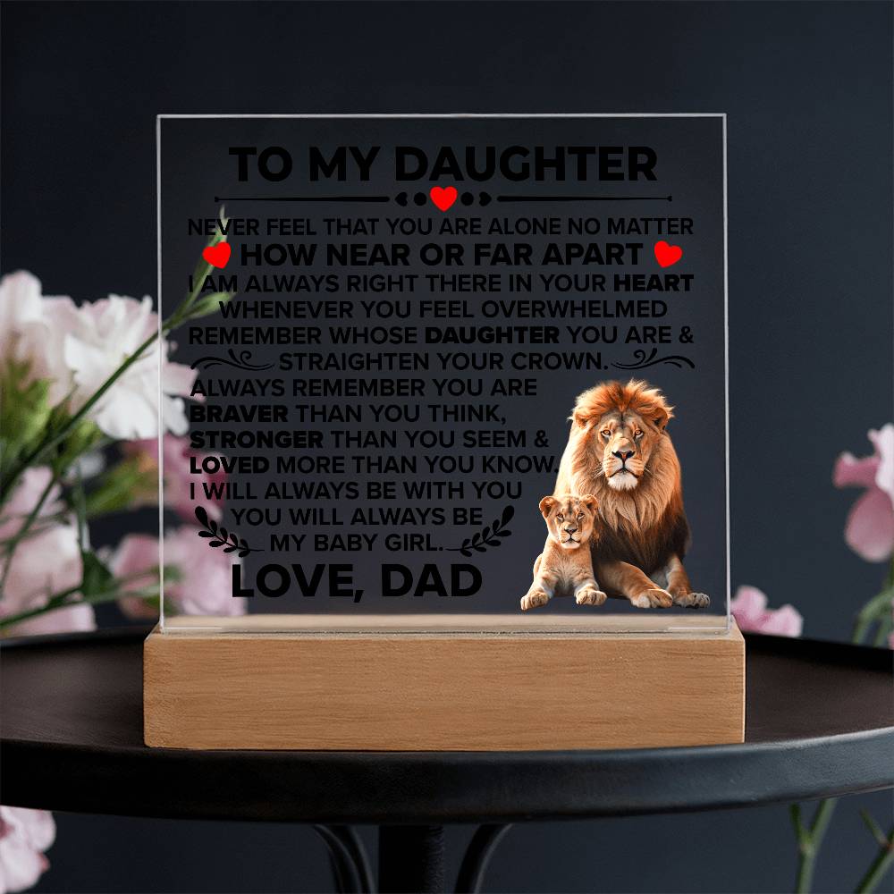 To My Daughter Braver – Acrylic Square — product image 7