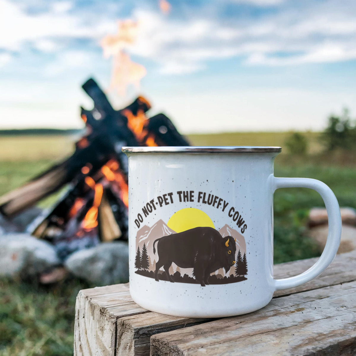 Fluffy Cows - Camping Mug — product image 3