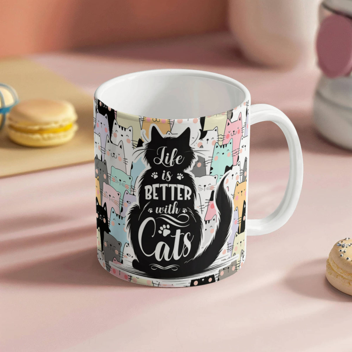 Life Is Better With Cats – Ceramic Mug — product image