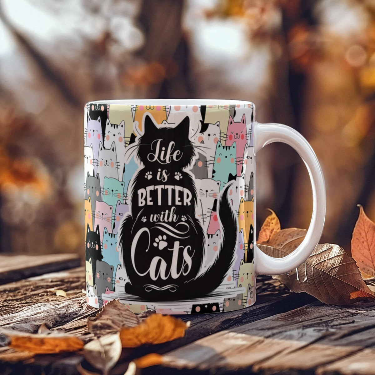 Life Is Better With Cats – Ceramic Mug — product image 4
