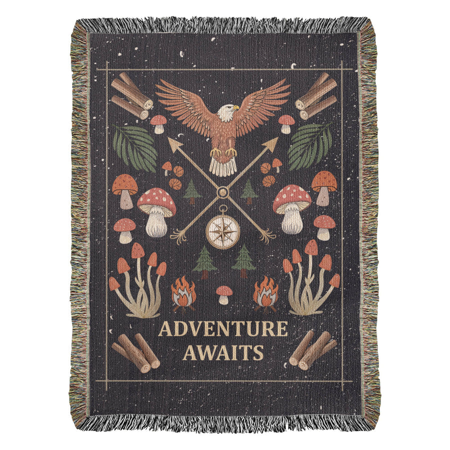 Adventure Awaits - Woven Blanket — product image