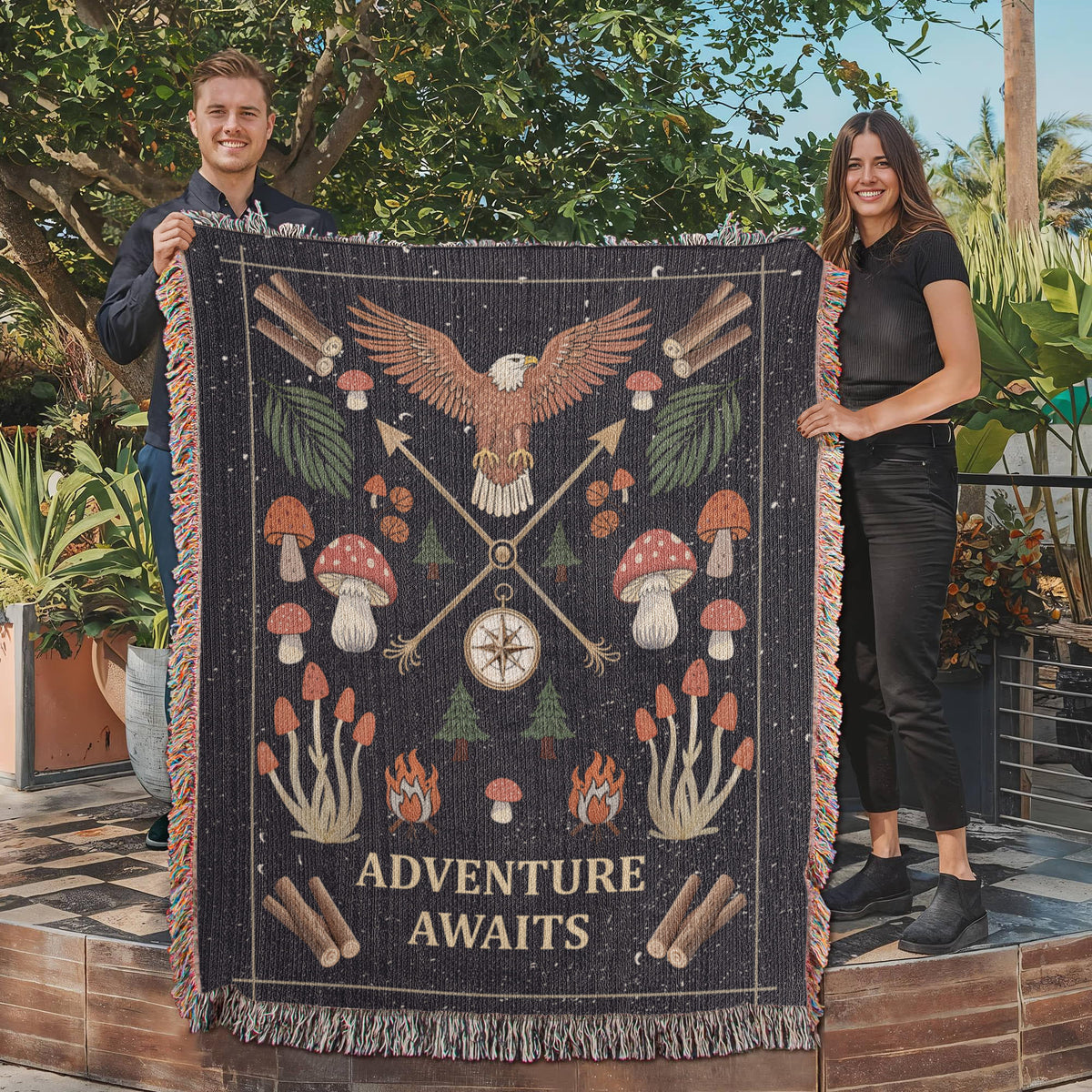 Adventure Awaits - Woven Blanket — product image 10