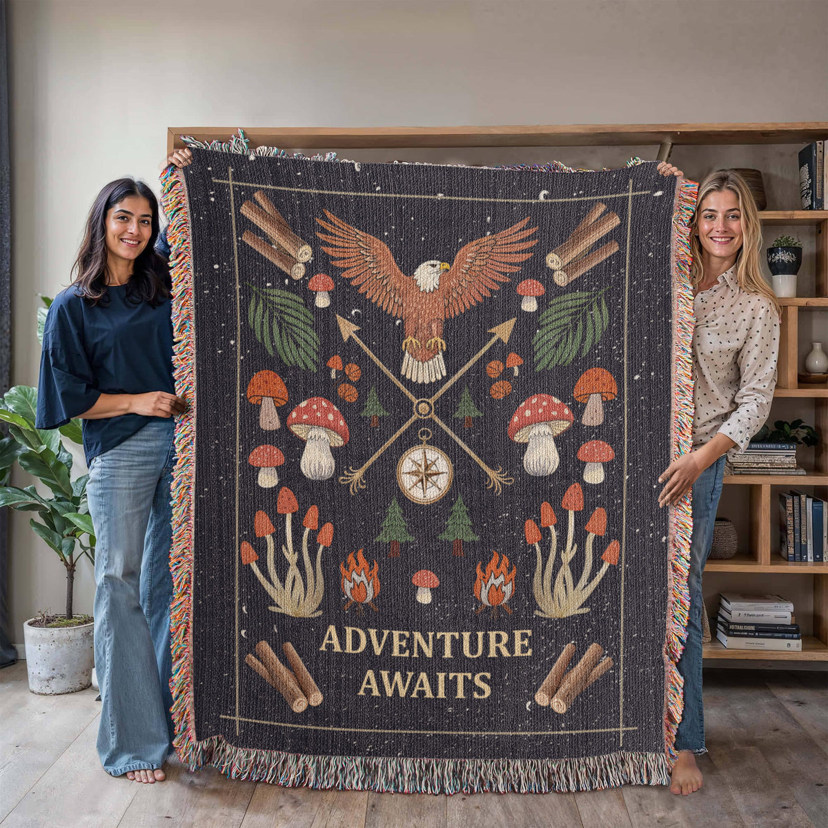 Adventure Awaits - Woven Blanket — product image 7