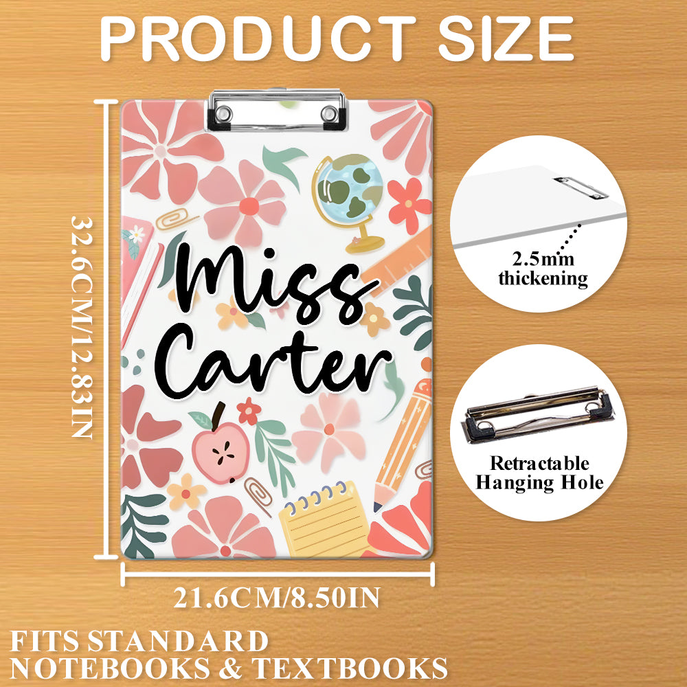 Custom Text Name Folder with Floral Stationery Design – Teacher's Day & Back to School Gift — product image 6