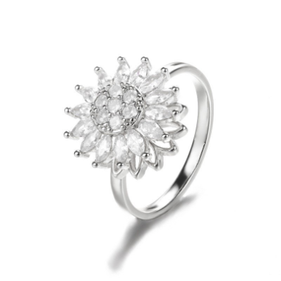 Sunflower Rotation Ring for Anxiety Relief — product image 2