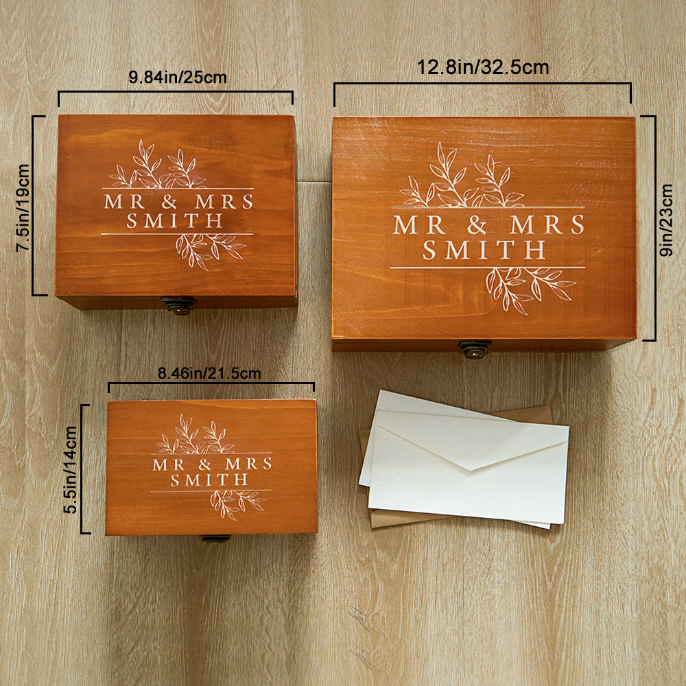Personalized Wooden Keepsake Box Wedding Card Wood Box Wedding Gift — product image 3