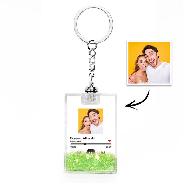 Custom Photo Scannable Music Code Illuminated Quicksand Keychain Gift — product image 10