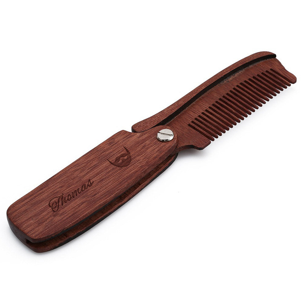 Personalized Wooden Beard Comb with Text — product image 3