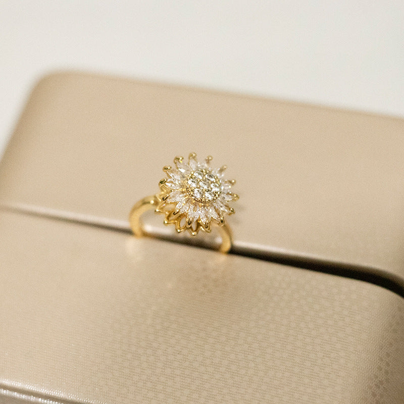 Sunflower Rotation Ring for Anxiety Relief — product image