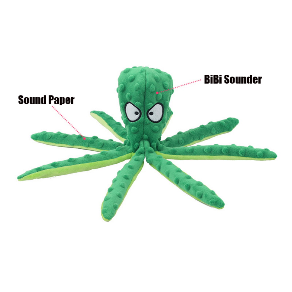Interactive Bite-resistant Plush Octopus Pet Toy — product image 4