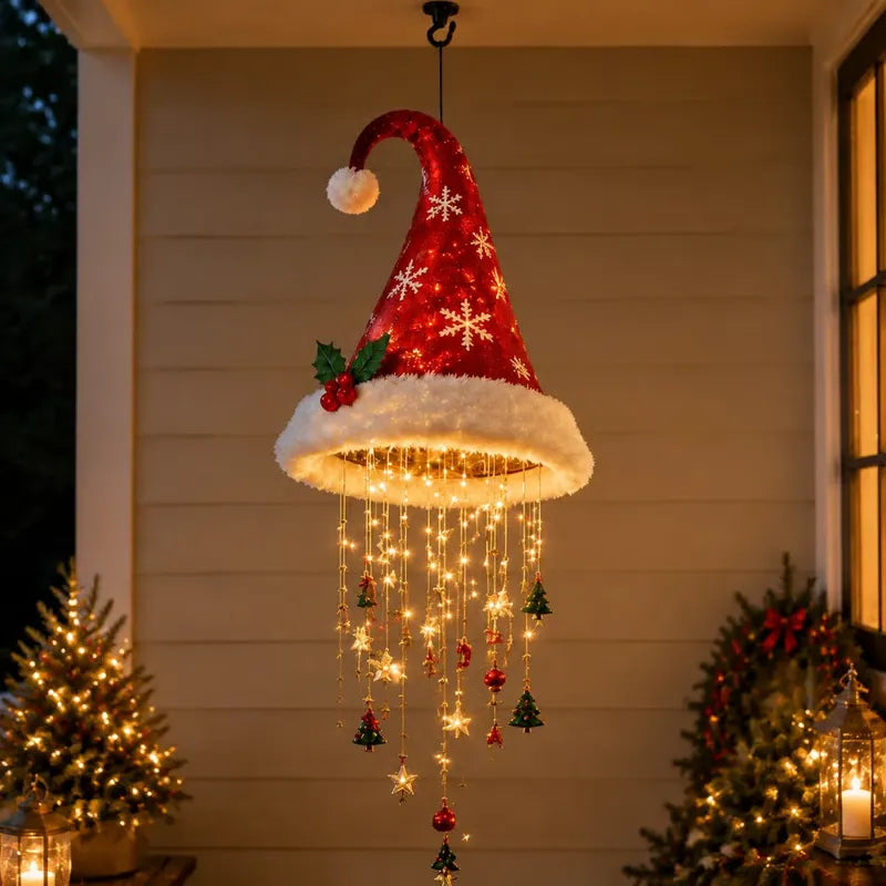 LED Light-Up Witch Hat Halloween Hanging Decor with Bell, Glowing Witch Hat Ornament for Indoor & Outdoor Parties — product image 7