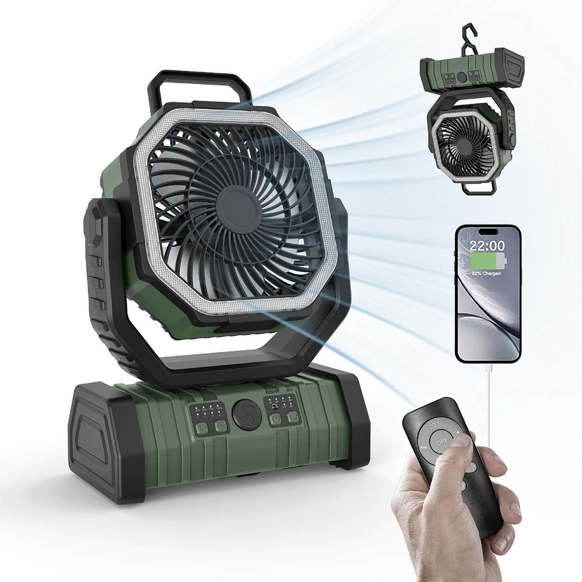 Outdoor Household Power Bank LED Light Camping Fan — product image 8