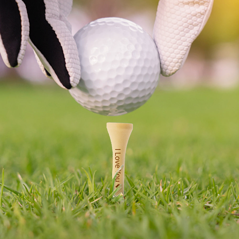 Custom Engraved Bamboo Golf Tees Outdoor Sports Gifts for Golf Lover — product image 3