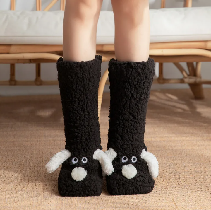 Women’s Plush Dog Socks — product image 7
