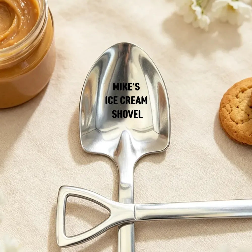 Personalized Shovel Ice Cream Spoon – Custom Engraved Dessert Spoon with Name, Gift for Family & Friends — product image 3