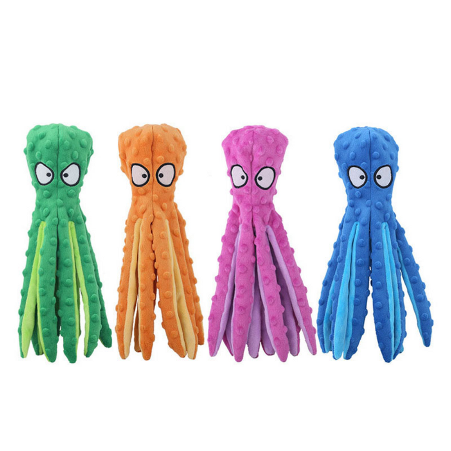 Interactive Bite-resistant Plush Octopus Pet Toy — product image