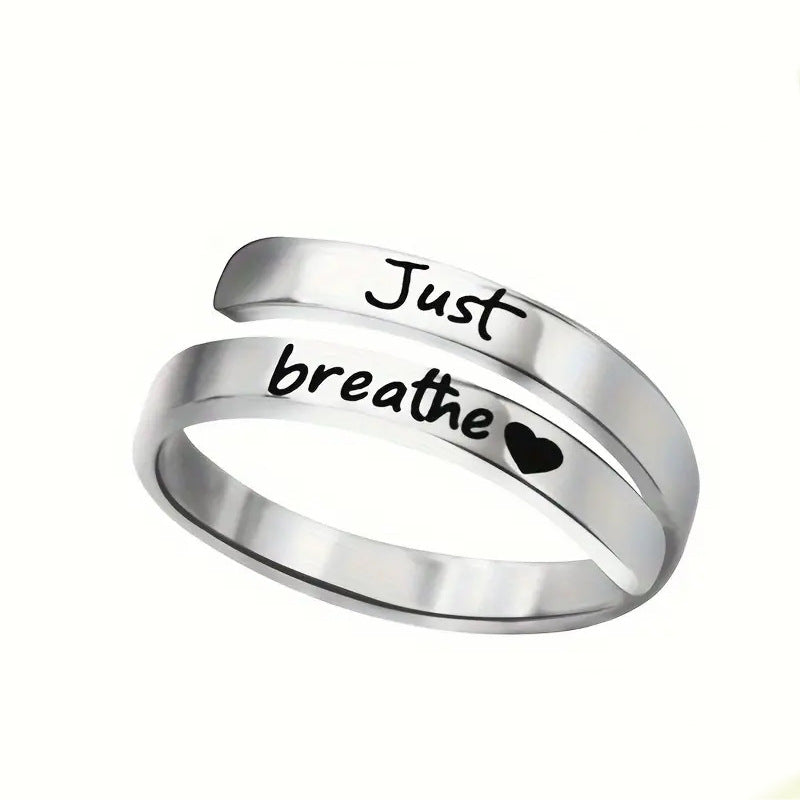 Silver Spiral Heart Ring — product image