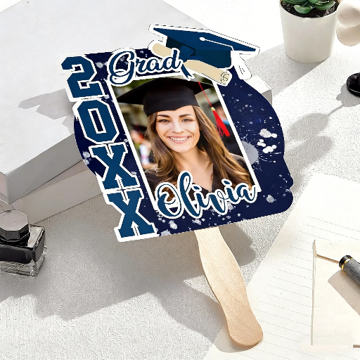2026 Personalized Multicolor Grad Graduation Photo Fan with Name Photo Props Graduation Gift for Graduate — product image 17
