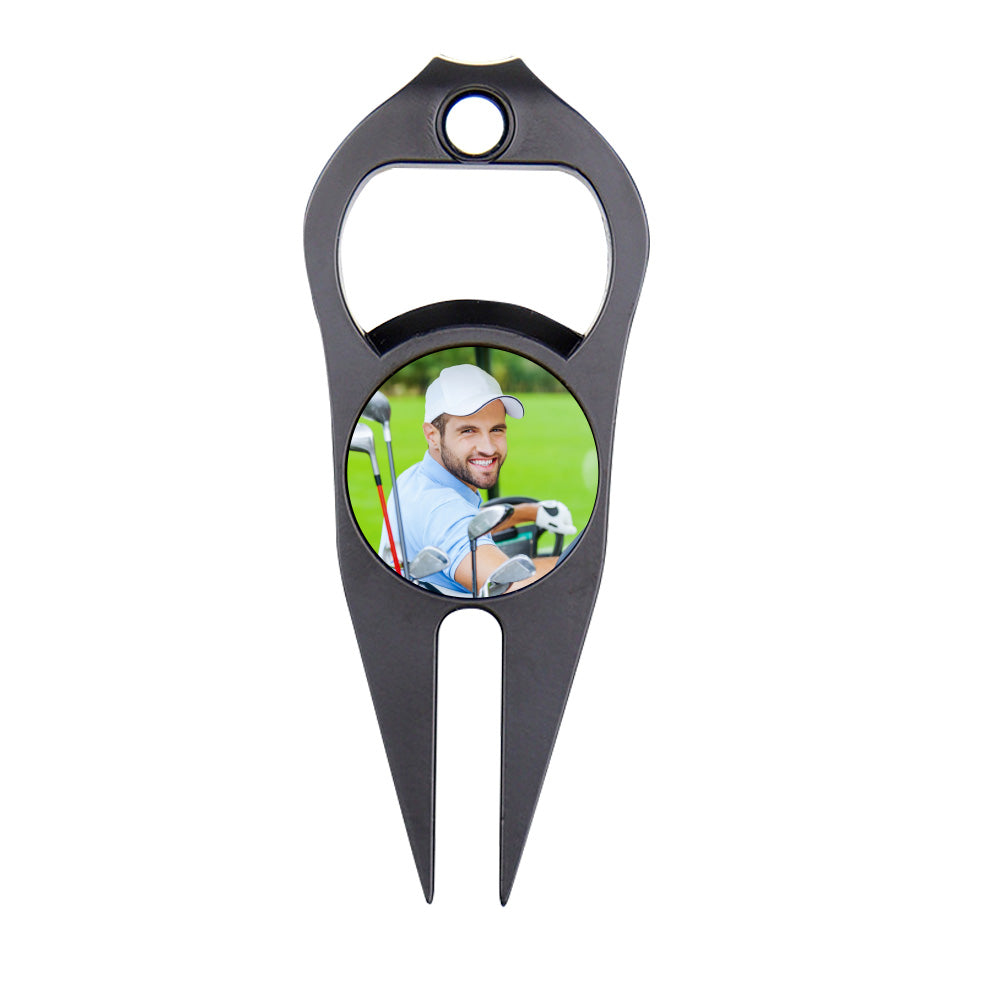 Custom Photo Golf Ball Marker Bottle Opener Golf Fork Ball Marker for Golf Practice — product image 3