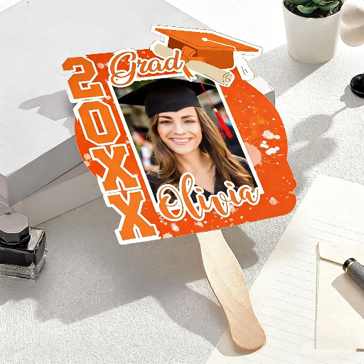 2026 Personalized Multicolor Grad Graduation Photo Fan with Name Photo Props Graduation Gift for Graduate — product image 9