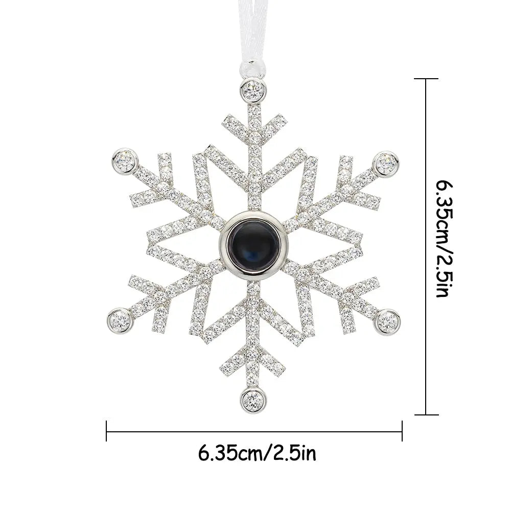 Personalized Projection Ornament Custom Photo Snowflake Christmas Ornament Gifts — product image 6