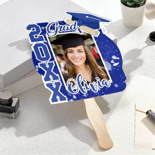 2026 Personalized Multicolor Grad Graduation Photo Fan with Name Photo Props Graduation Gift for Graduate — product image 16
