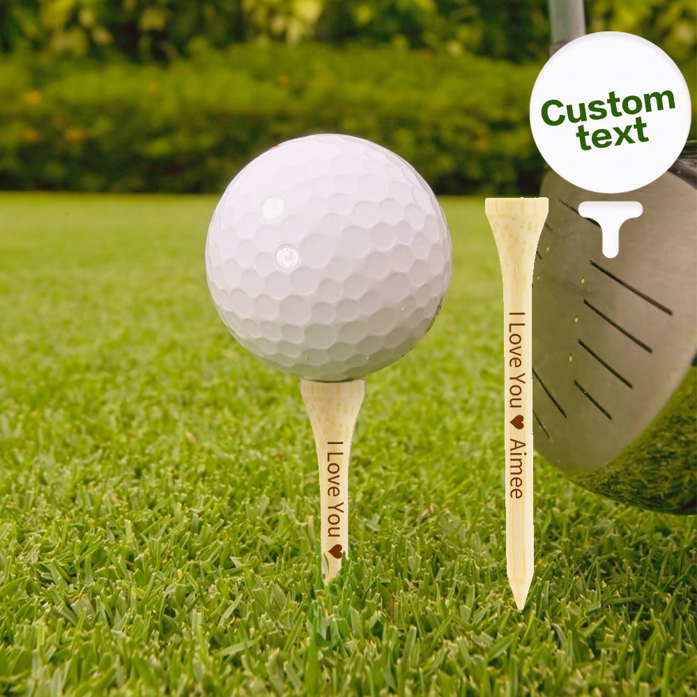 Custom Engraved Bamboo Golf Tees Outdoor Sports Gifts for Golf Lover — product image 2