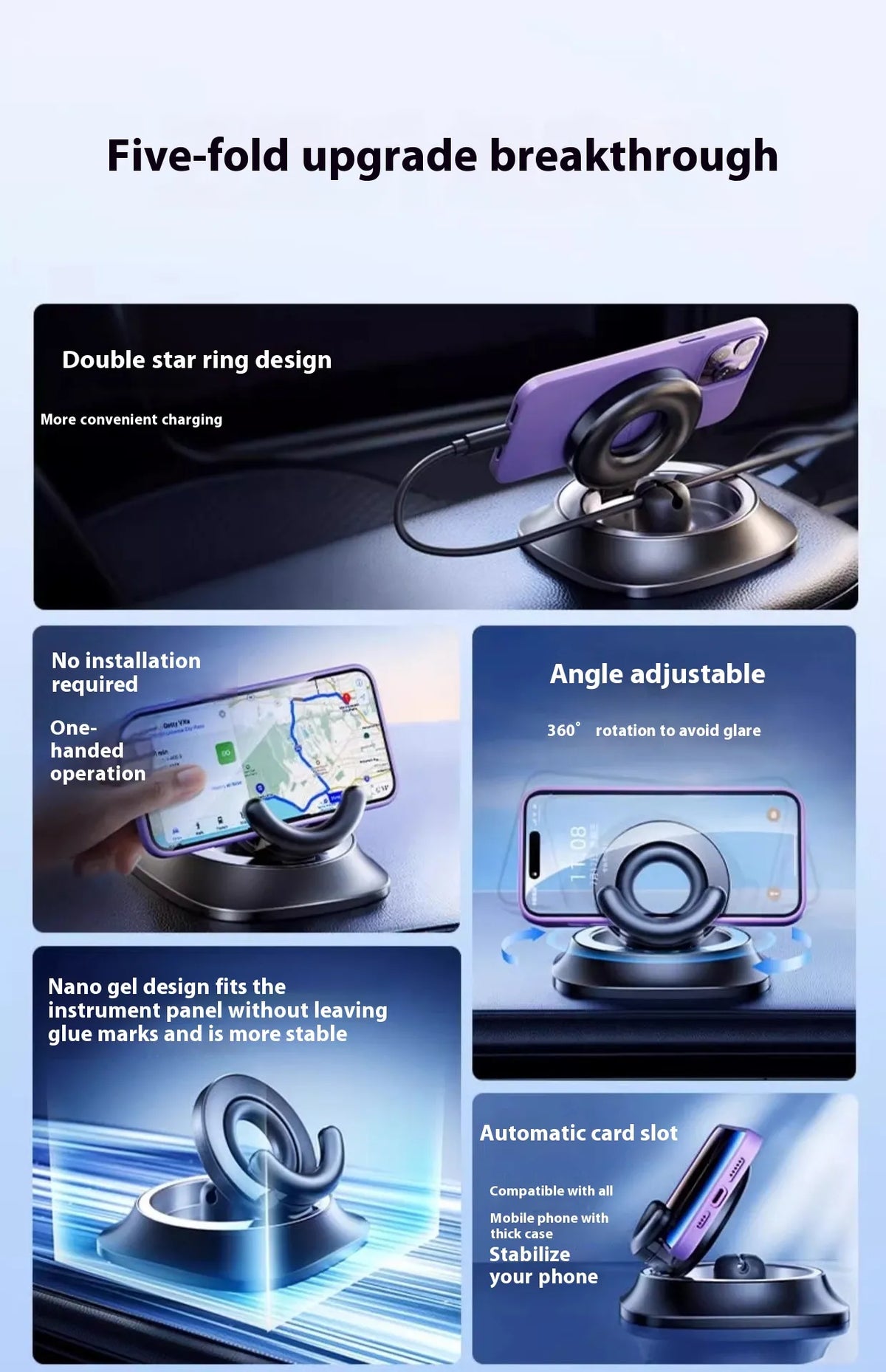 Adjustable Car Mount Magnetic Phone Holder — product image 7
