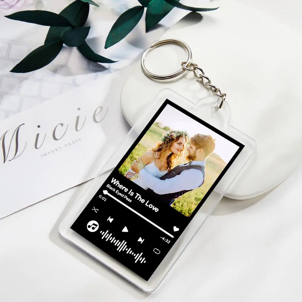 Custom Music Keychain NFC Creative Couple Gifts — product image 3