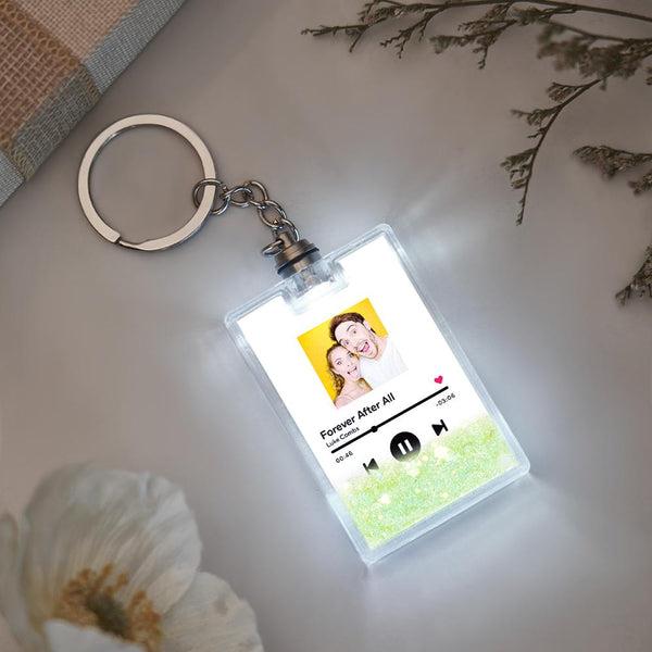 Custom Photo Scannable Music Code Illuminated Quicksand Keychain Gift — product image 11
