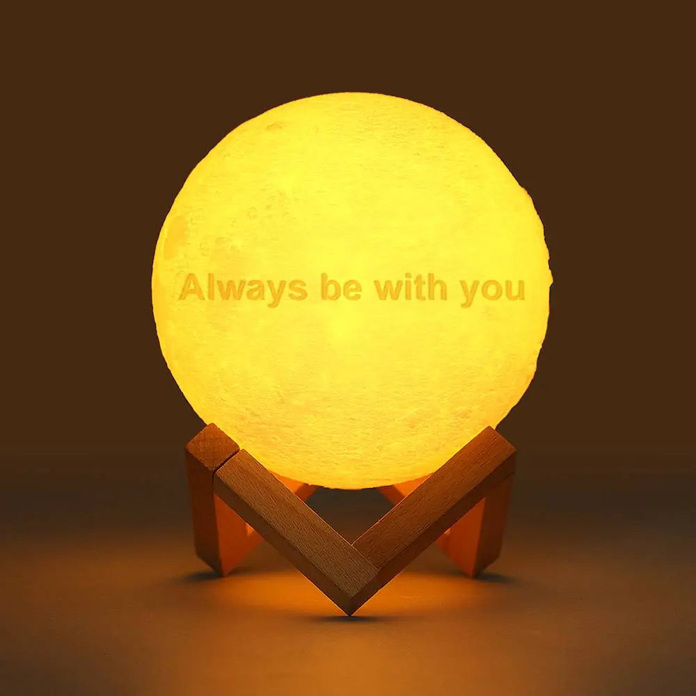 Custom 3D Printed Photo Lunar Light Moon Lamp - Perfect Christmas Gift for Family — product image 3