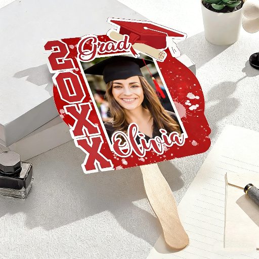 2026 Personalized Multicolor Grad Graduation Photo Fan with Name Photo Props Graduation Gift for Graduate — product image 8