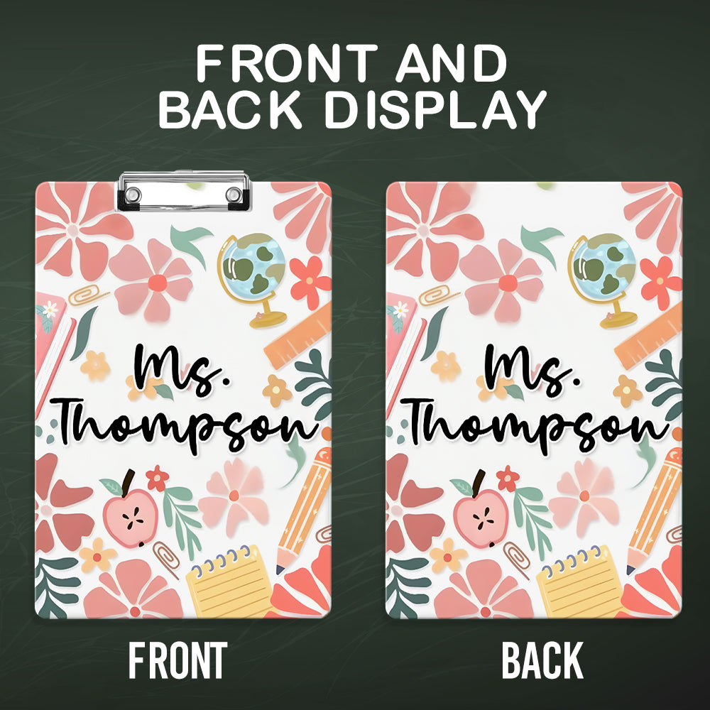 Custom Text Name Folder with Floral Stationery Design – Teacher's Day & Back to School Gift — product image 5