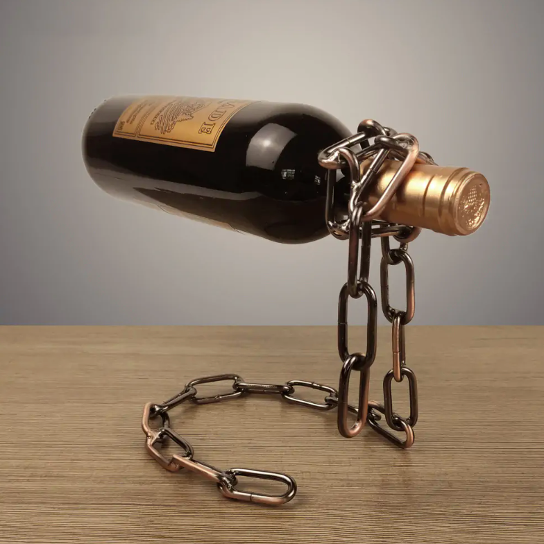 Magic Iron Chain Wine Bottle Holder — product image