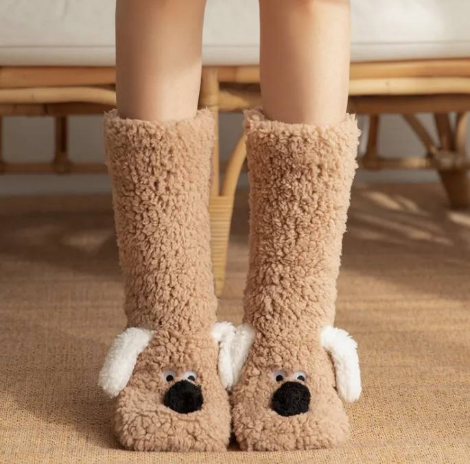 Women’s Plush Dog Socks — product image 6