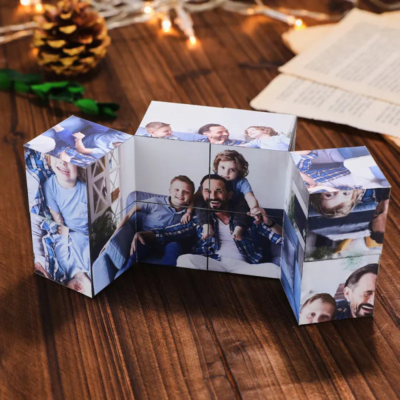 Custom Photo Cube Infinity Folding Multiphoto Cube Father's Day Gifts — product image