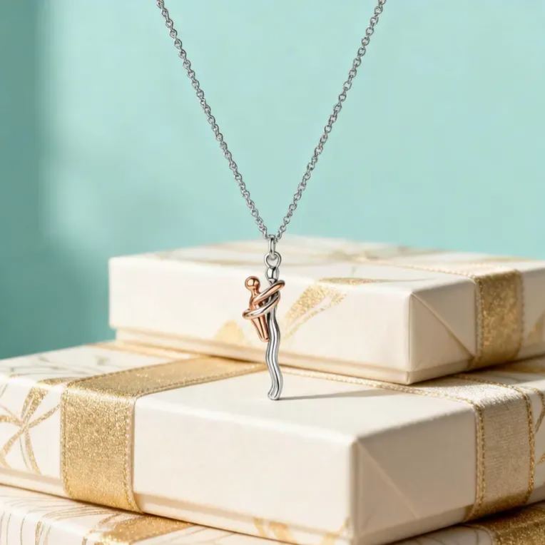 Mother Child Hug Necklace - Two Tone Embrace Pendant Jewelry Gift,Gift for her, Gifts,Mother's Day Gift — product image 10