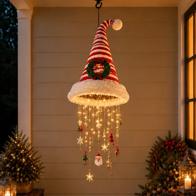 LED Light-Up Witch Hat Halloween Hanging Decor with Bell, Glowing Witch Hat Ornament for Indoor & Outdoor Parties — product image 9
